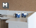 1:12 miniature ceramic coffee mug with handle tea cup set of 2 - A081