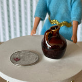 1:12 Miniature Ceramic Pottery Art Jug, Miniature Flowerpot with Handle - B074