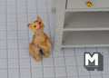 1:12 Scale Miniature Resin Begging Cat, Standing on Hind Legs, 1-5/8 inch tall, DIY Dollhouse Supply (tan)