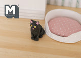 1:12 Dollhouse Miniature cat kitten 1 12th pet (Bed is not included) - C048