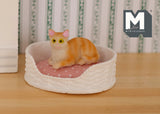 1:12 Dollhouse Supplies Miniature cat kitten 1 12th pet (Bed is not included) - C052