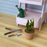 1:12 Miniature Clay Planter Pot , Miniature Leaves , Miniature Leaf , Dollhouse Flowers , Miniature Flowers - H018