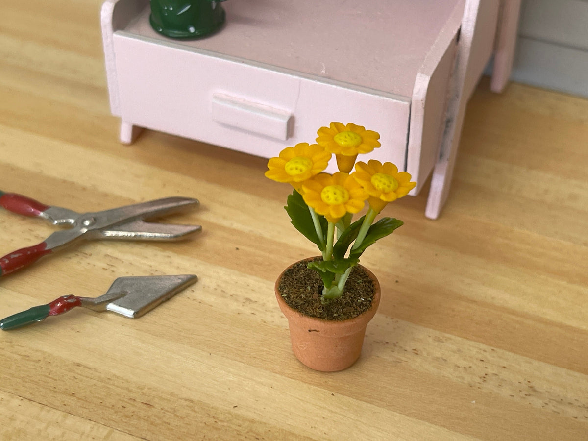 1:12 Miniature Clay Planter Pot , Miniature Potted Flowers , Dollhouse Potted Flowers , Dollhouse Flowers , Miniature Flowers - H031