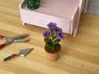 1:12 Miniature Clay Planter Pot , Miniature Potted Flowers , Dollhouse Potted Flowers , Dollhouse Flowers , Miniature Flowers - H032