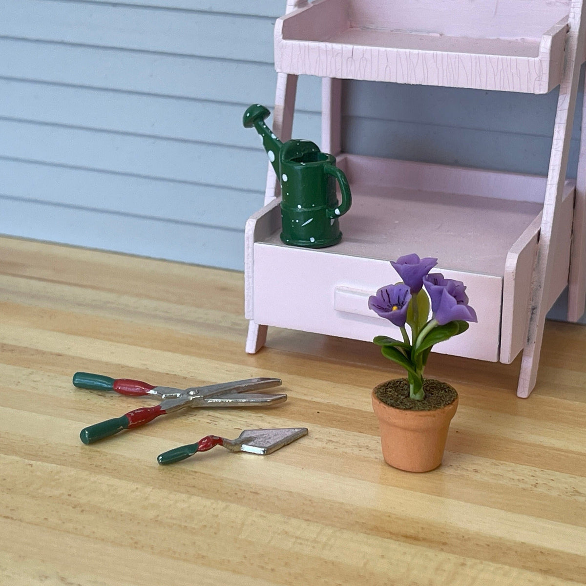 1:12 Miniature Clay Planter Pot , Miniature Potted Flowers , Dollhouse Potted Flowers , Dollhouse Flowers , Miniature Flowers - H032