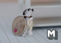 Miniature Jack Russell Terrier Giving Paw 1:12 Scale Dog Shaking Hand 1-5/16 inch tall (resin) - C055