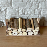 1:12 Miniature Log Pile , Miniature Log Stack , Timber Heap , Woodpile , Stacked logs , Log Mound , Log Stockpile - C014