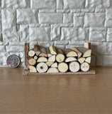 1:12 Miniature Log Pile , Miniature Log Stack , Timber Heap , Woodpile , Stacked logs , Log Mound , Log Stockpile - C014