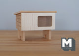 1:12 Dollhouse Supplies Miniature Unpainted, Unfinished Rabbie Hutch / dollhouse miniature animals - C079