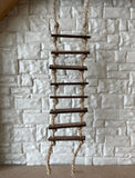 1:12 Miniature Tree House Rope Ladder , Treetop Ladder , Swing Ladder - D079