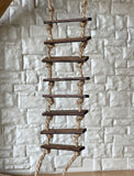 1:12 Miniature Tree House Rope Ladder , Treetop Ladder , Swing Ladder - D079