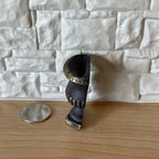 1:12 Scale Miniature Half Round Wall Planter, Flat Back, Urn Shape, 1-7/8 inch tall, DIY Dollhouse Supply (black)