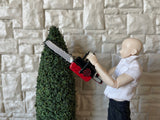 1:12 Miniature Metal Chainsaw with Handle - E067