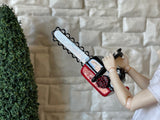 1:12 Miniature Metal Chainsaw with Handle - E067