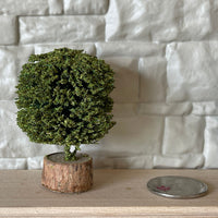 Dollhouse Miniature Round Hedges 1.5" Set of 2 , Miniature Round Bushes - I036