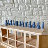 12 Assorted 1 Inch Scale Miniature Ceramic Vase Set (extra small) - B088