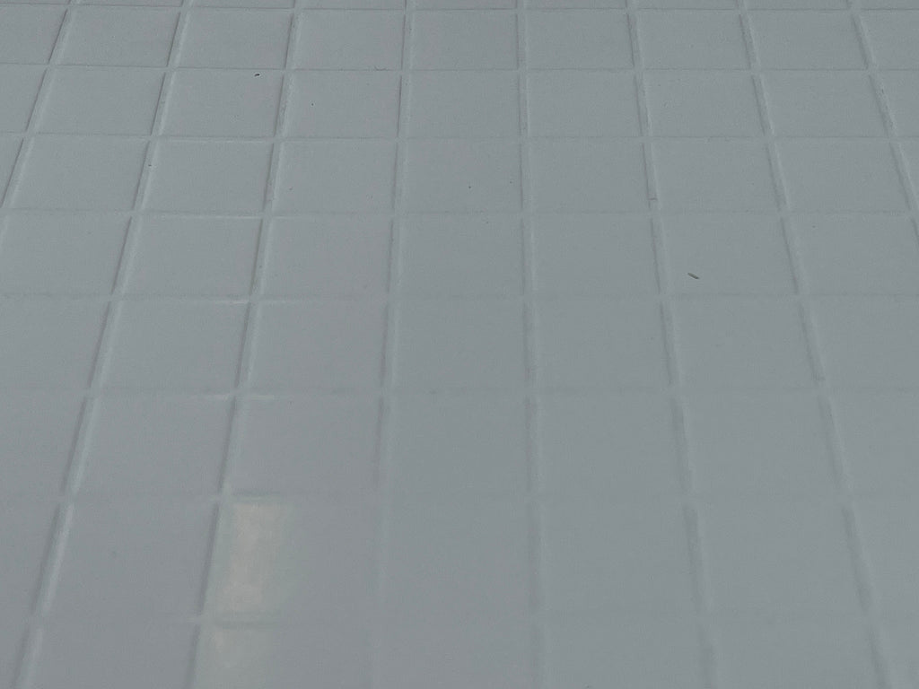 Miniature Azure Embossed Mediterranean Tile Sheet, 15-15/16 x 11-5/8 inch, DIY Dollhouse Supply