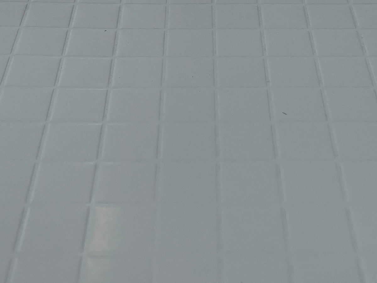 Miniature Azure Embossed Mediterranean Tile Sheet, 15-15/16 x 11-5/8 inch, DIY Dollhouse Supply