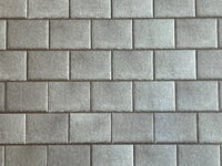 Embossed Dollhouse Roof Sheet , Dollhouse Roof Slates , Roofing Slates 16" x 11-5/8" (Dark)