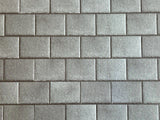 Embossed Dollhouse Roof Sheet , Dollhouse Roof Slates , Roofing Slates 16" x 11-5/8" (Dark)