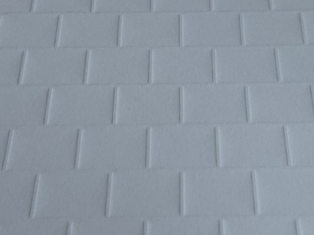 Miniature Pale Gray Embossed Roof Slate Sheet, 15-15/16 x 11-5/8 inch, DIY Dollhouse Supply