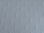 Folha de Ardósia para Telhado em Relevo Cinzento-Pálido em Miniatura, 15-15/16 x 11-5/8 polegadas, Material para Casa de Bonecas DIY