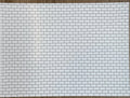 Miniature White Embossed Subway Tile Sheet with Dark Grout, 15-15/16 x 11-5/8 inch, DIY Dollhouse Supply