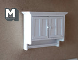 Dollhouse Supplies miniature 1:12 scale white kitchen wood wall bracket, wall rack, wall shelf wall cabinet - D080