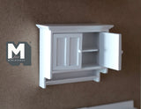 Dollhouse Supplies miniature 1:12 scale white kitchen wood wall bracket, wall rack, wall shelf wall cabinet - D080