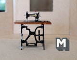 Dollhouse Supplies miniature metal and wood sewing machine 1:12 - G010