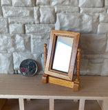1:12 Miniature Swivel Makeup Mirror , Vanity Mirror , Countertop Mirror , Dressing Table Mirror , Cosmetic Mirror - F049