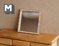 1:12 Dollhouse decoration accessories miniature square mirrors with small mirror stones on the side (rose gold) - F039