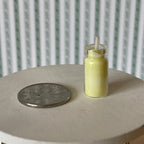 Miniatura in scala 1:12 candela in barattolo di vetro, vera cera con stoppino, altezza 7/8 inch, accessori fai da te per casa delle bambole (giallo)