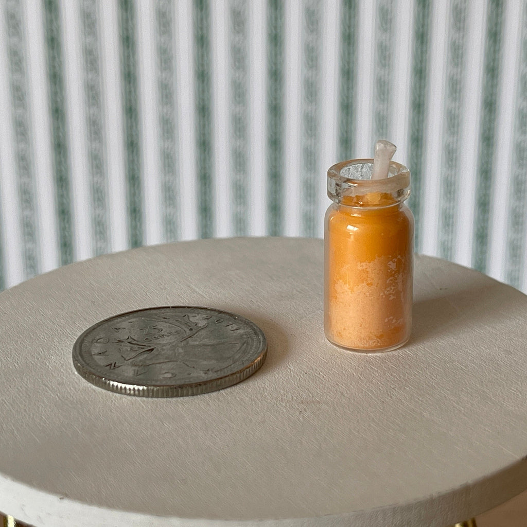 Miniature Candle in Glassware , Miniature Candle in Glass Cylinder , Miniature Candle Jar , Glass Holder , Real Wax with Wick - C086