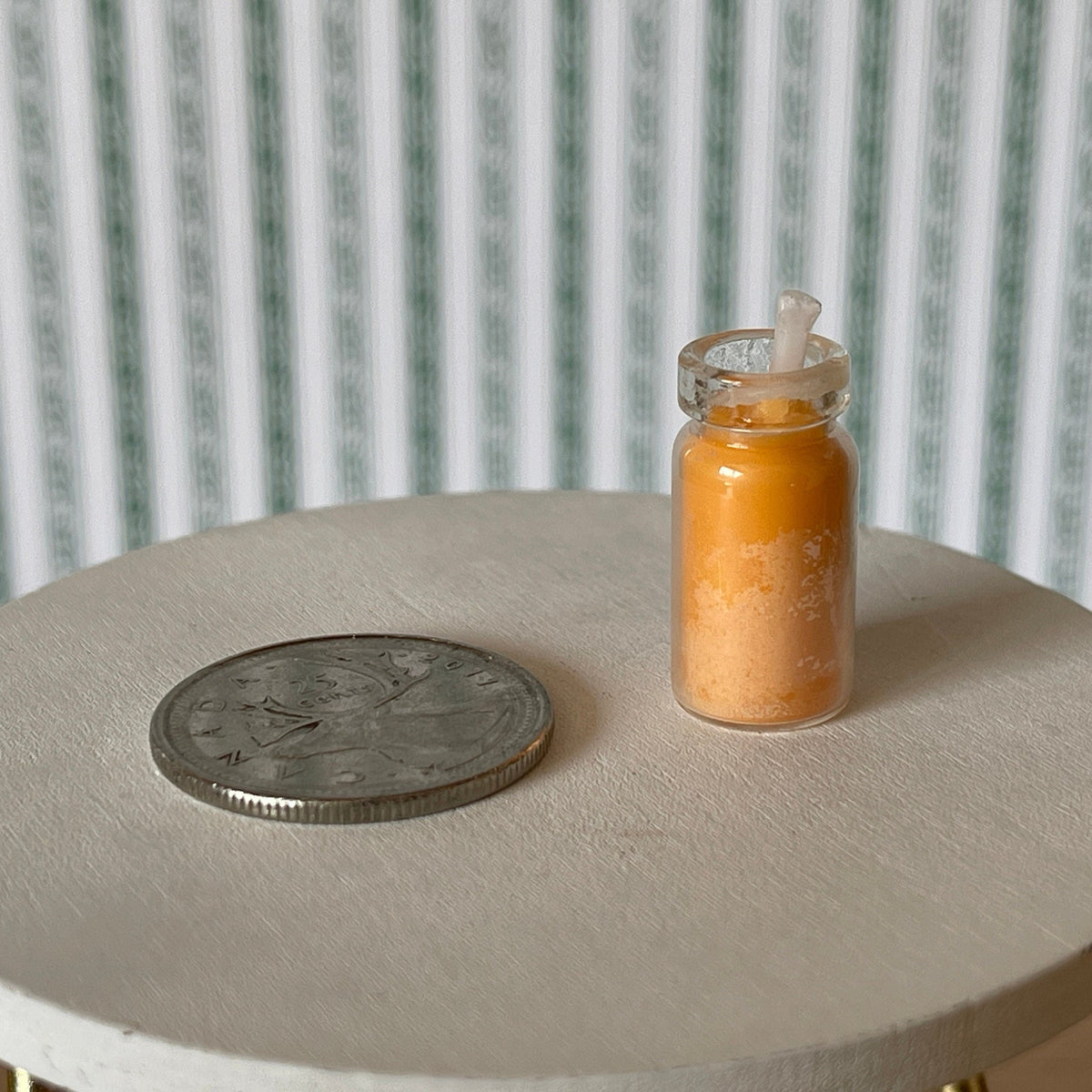 Miniature Candle in Glassware , Miniature Candle in Glass Cylinder , Miniature Candle Jar , Glass Holder , Real Wax with Wick - C086