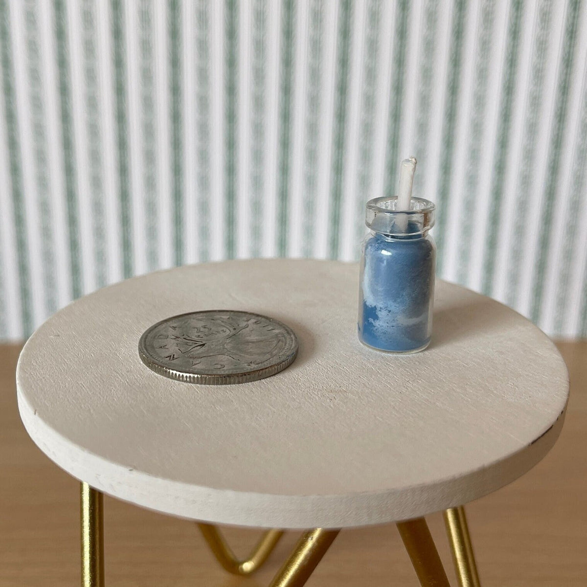 Miniature Candle in Glassware , Miniature Candle in Glass Cylinder , Miniature Candle Jar , Glass Holder , Real Wax with Wick - C086