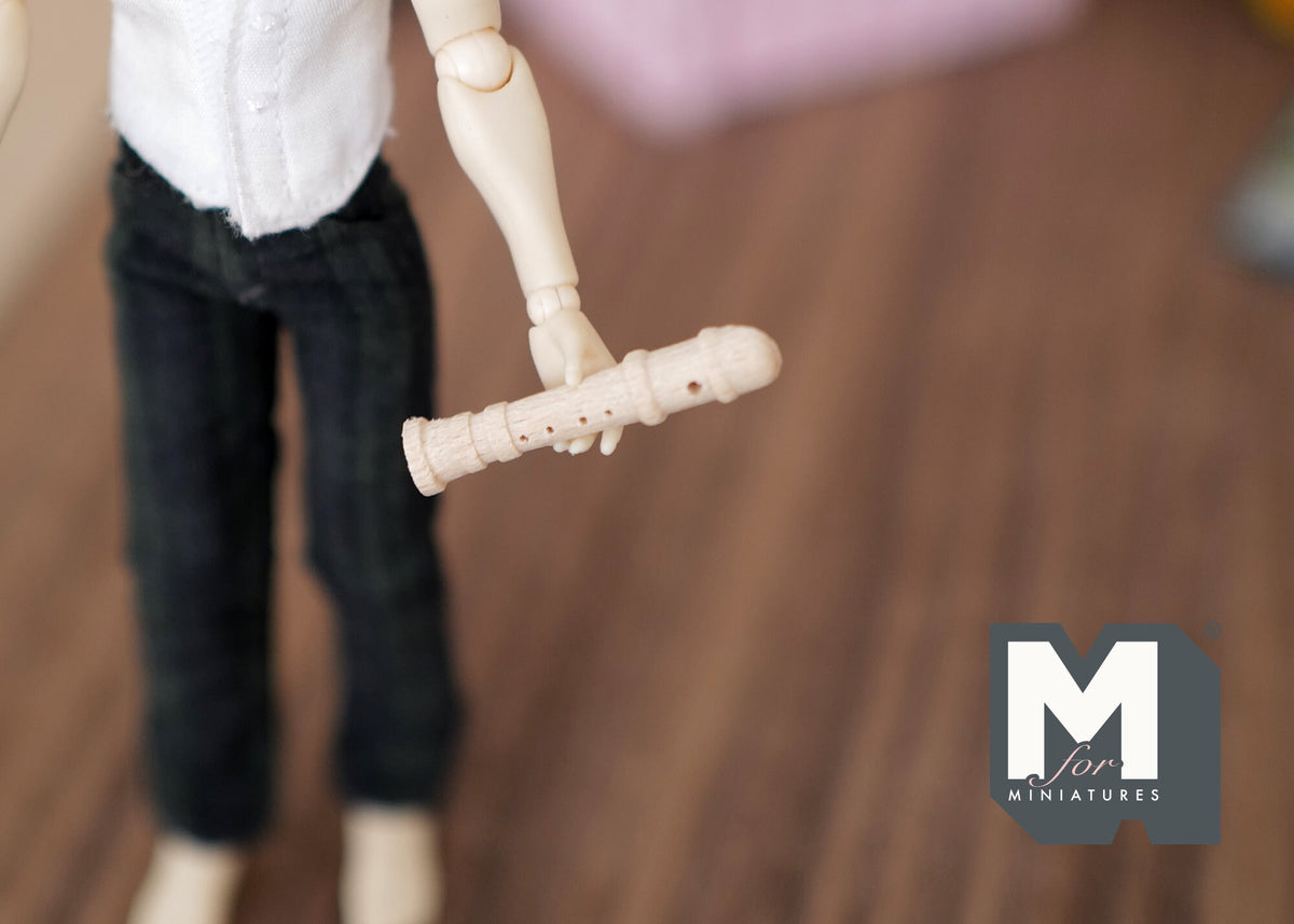 1:12 Dollhouse Supplies Miniature Wooden Recorder - C061