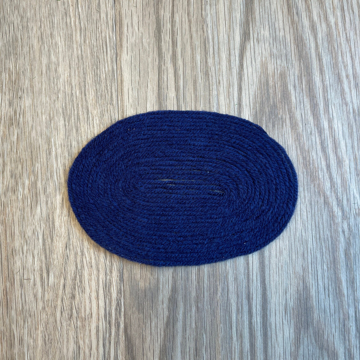 1:12 Scale Miniature Oval Braided Rug, 5-7/8 inch long, DIY Dollhouse Supply (large) (navy blue)