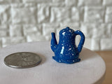 1:12 Dollhouse Miniature Cast Metal Teapot, Miniature Tea Pot with Fixed Lid - E098