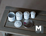 1:12 Dollhouse Supplies Miniature White Canister Set - A017