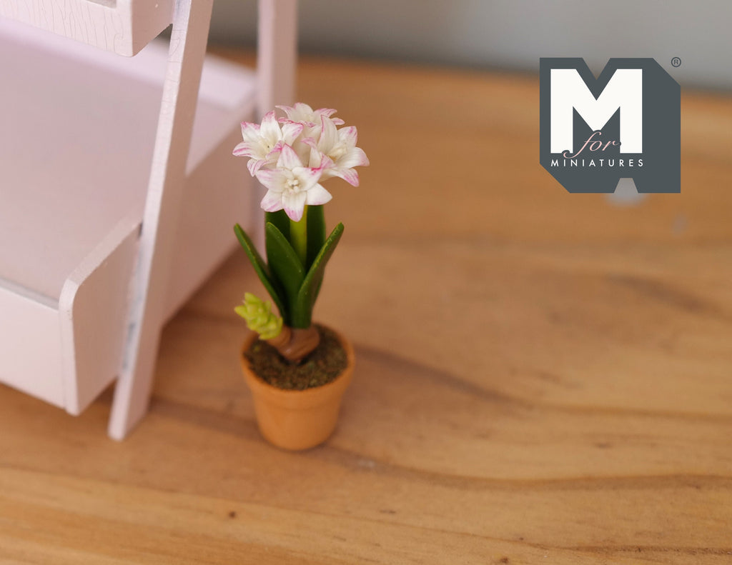 1:12 Miniature Clay Planter Pot , Miniature Potted Flowers , Dollhouse Potted Flowers , Dollhouse Flowers , Miniature Flowers - H031