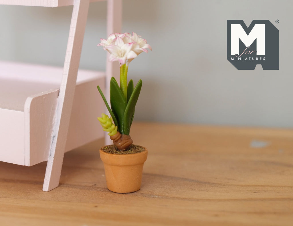 1:12 Miniature Clay Planter Pot , Miniature Potted Flowers , Dollhouse Potted Flowers , Dollhouse Flowers , Miniature Flowers - H031