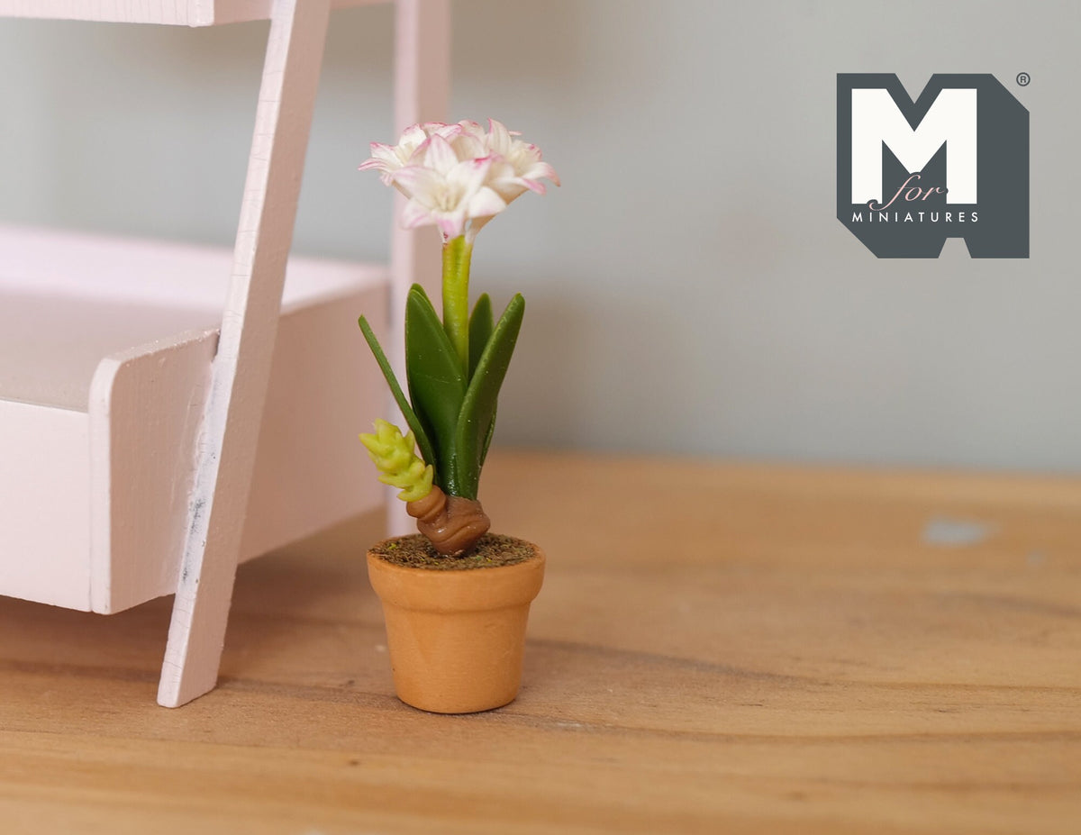 1:12 Miniature Clay Planter Pot , Miniature Potted Flowers , Dollhouse Potted Flowers , Dollhouse Flowers , Miniature Flowers - H031