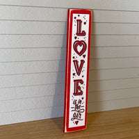 1:12 Miniature Porch Board , Miniature Love Board , Wooden Love is in the air sign - B015