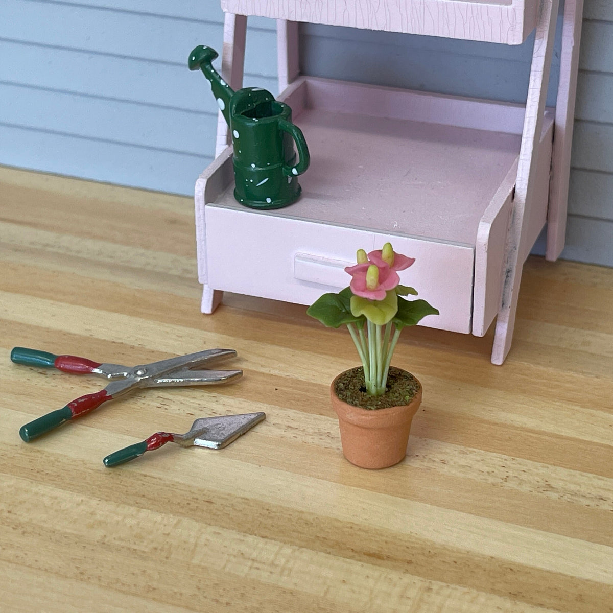 1:12 Miniature Clay Pottery Flower , Miniature Potter Flower , Miniature Flower in Clay Pot - H031