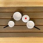 1:12 Scale Miniature Cookware, Pot with Lid and 2 Saucepans, Set of 4, Black Handles, 1-5/16 inch long, DIY Dollhouse Supply (white)