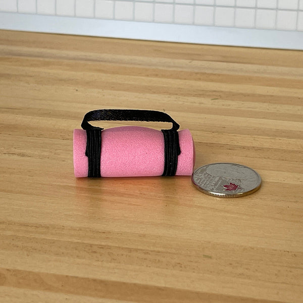 1:12 Miniature Yoga Mat with Carrier Strap, Exercise Mat , Workout Mat , Yoga Rug , Pranayama Mat , Meditation mat - G048