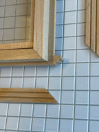 1:12 Scale Miniature Double Hung Window with Dentil Pediment and Back Trim, 5-11/16 inch high Dollhouse Supply