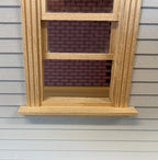 1:12 Scale Miniature Double Hung Window with Dentil Pediment and Back Trim, 5-11/16 inch high Dollhouse Supply