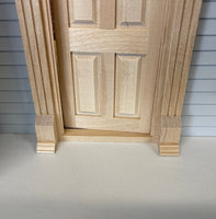 1:12 Dollhouse Front Door with Dental Pediment Yorktown Door Panel (back trims sold separately)